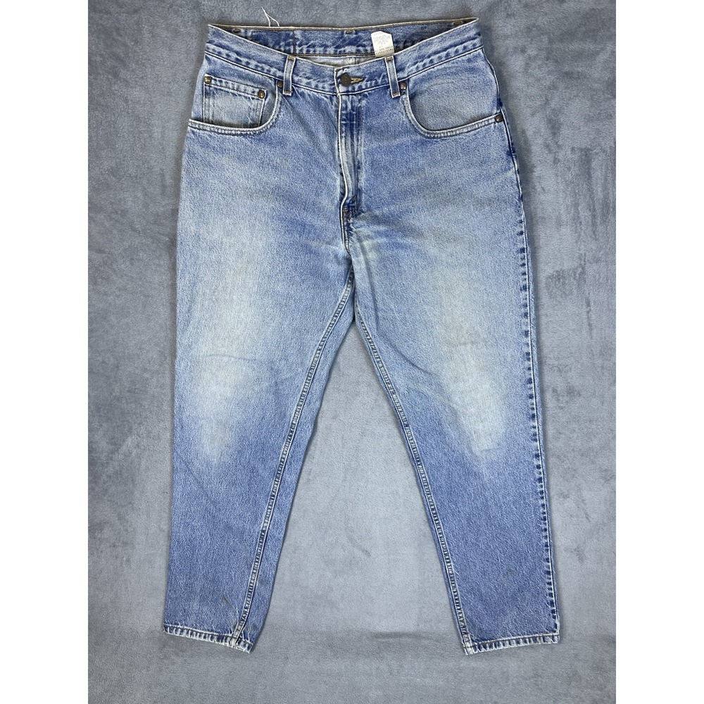 Vintage Levis Jeans Mens 32x32* Blue Medium Wash 545 Loose Fit Tapered Brown Tab